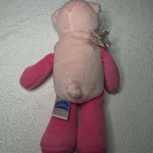 LIMITED TREASURES BIRTHDAY BEAR MEET " HAPPY " 1999 PINK BEAR - Picture 4 of 7